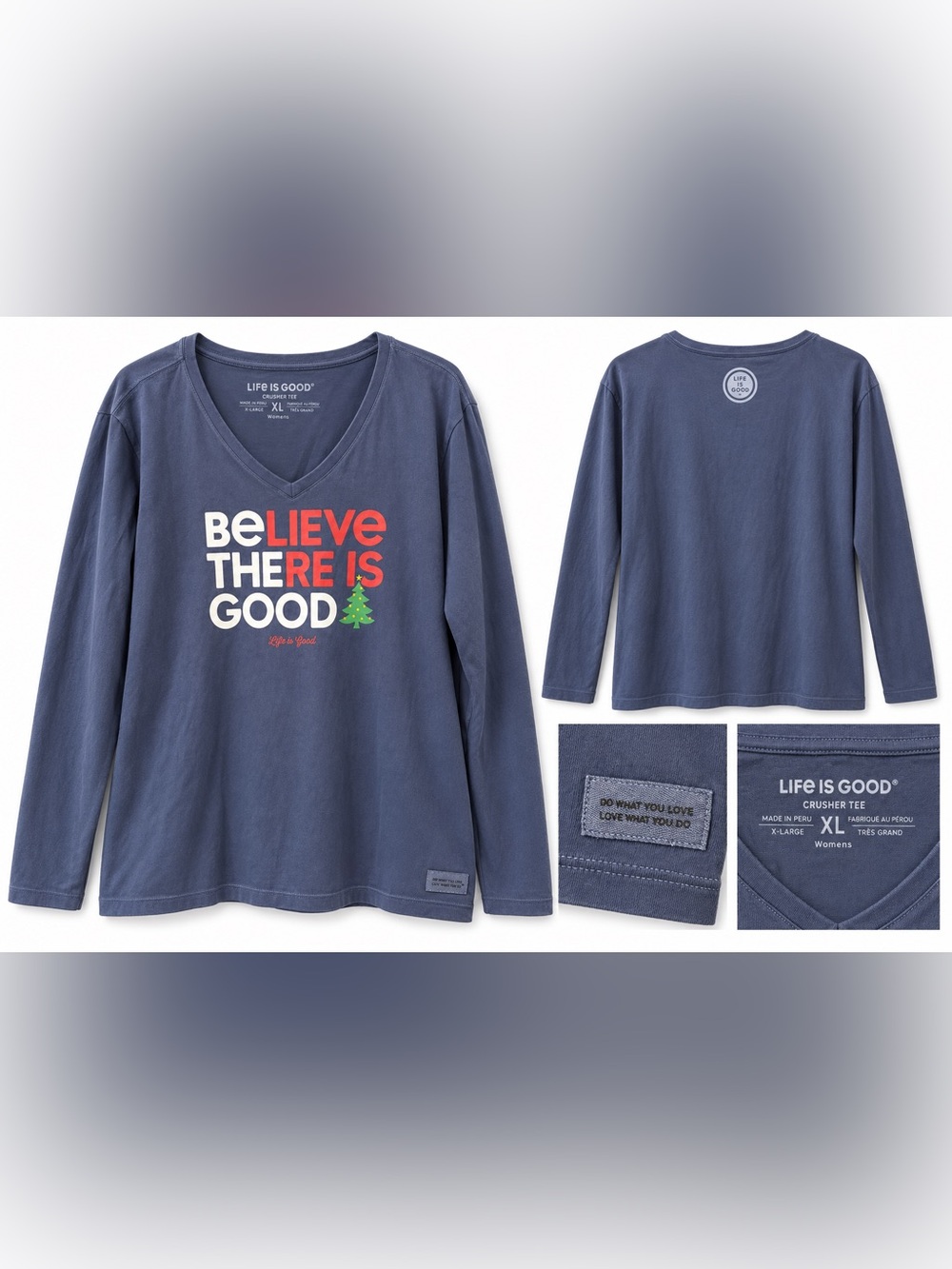 Life Is Good “Believe There Is Good” Long Sleeve Tee – Women’s XL